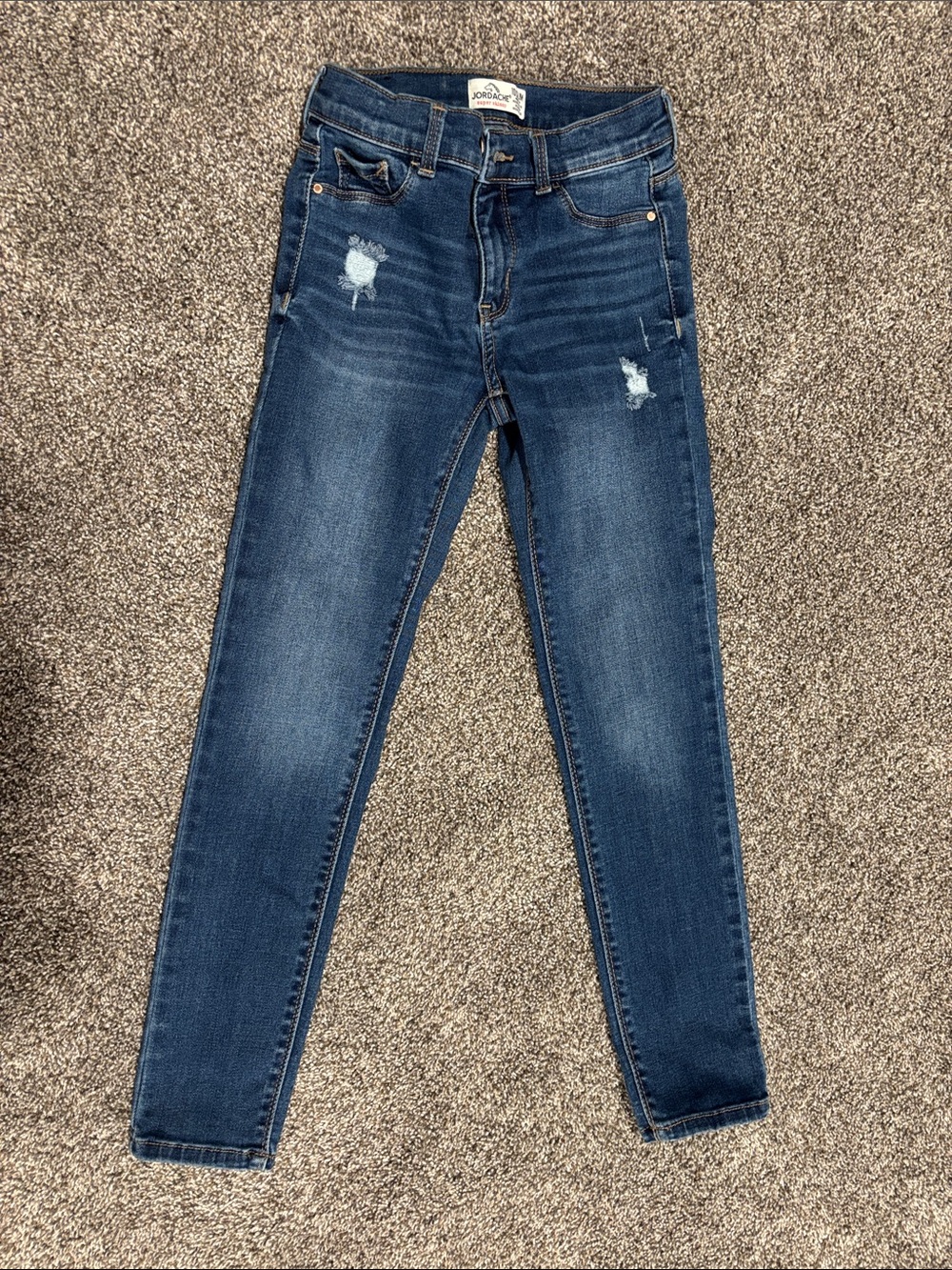Jordache Women's Medium Wash Distressed Skinny Jeans